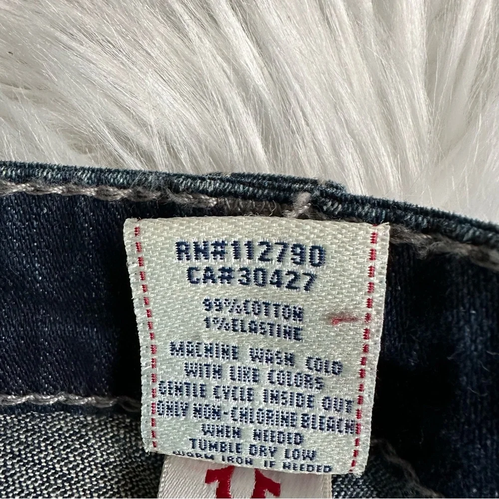 NWT True Religion Swarovski Crystals Flare Leg Jeans Made in USA, 29